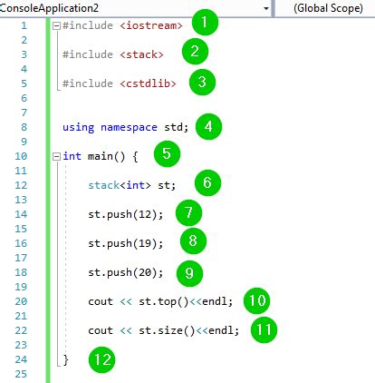 stack stl c++